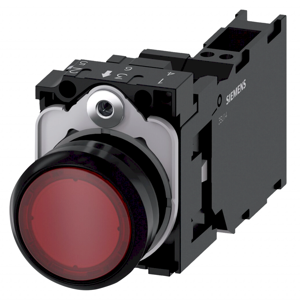 PULSADOR PLASTICO LUMINOSO ROJO 24V 3SB3246-0AA21