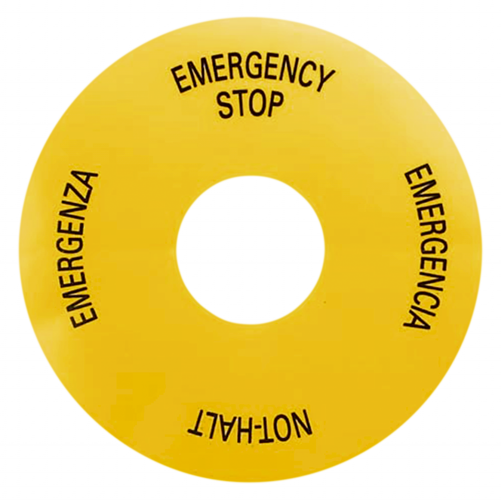 Etiqueta Act Emergencia Redonda Amarilla Siemens