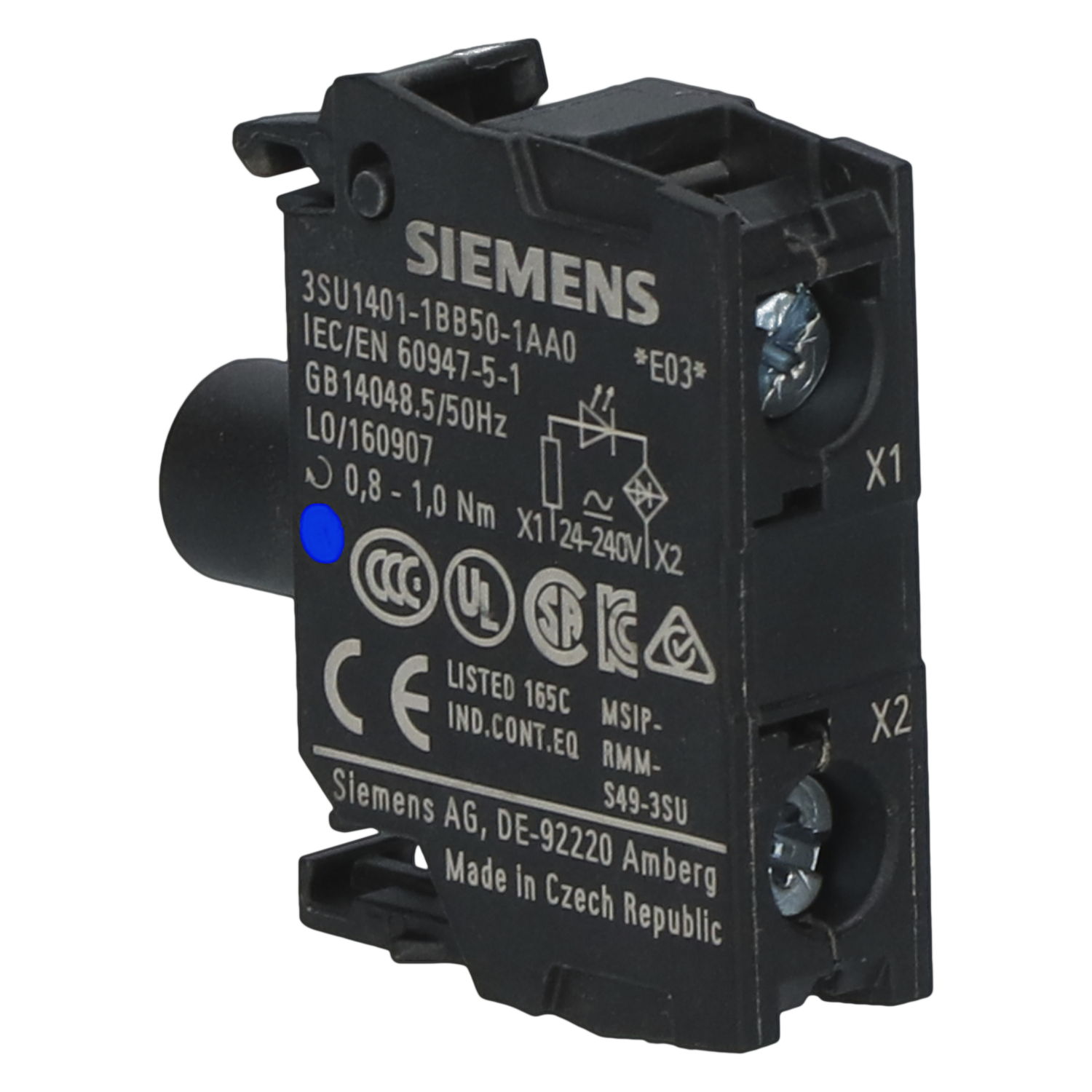 [22982] Bloque Led 3SU ACT C/Led 24VCC/CA Azul Siemens