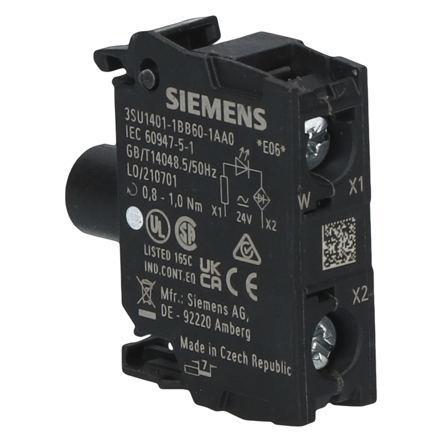 Bloque Led 3SU ACT C/Led 24VCC/CA Blanco Siemens