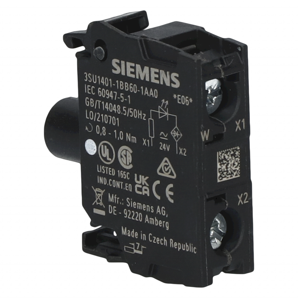 PORTALAMPARAS ACT CON LED 24VCA/CC BLANCO 3SU1401-1BB60-1AA0