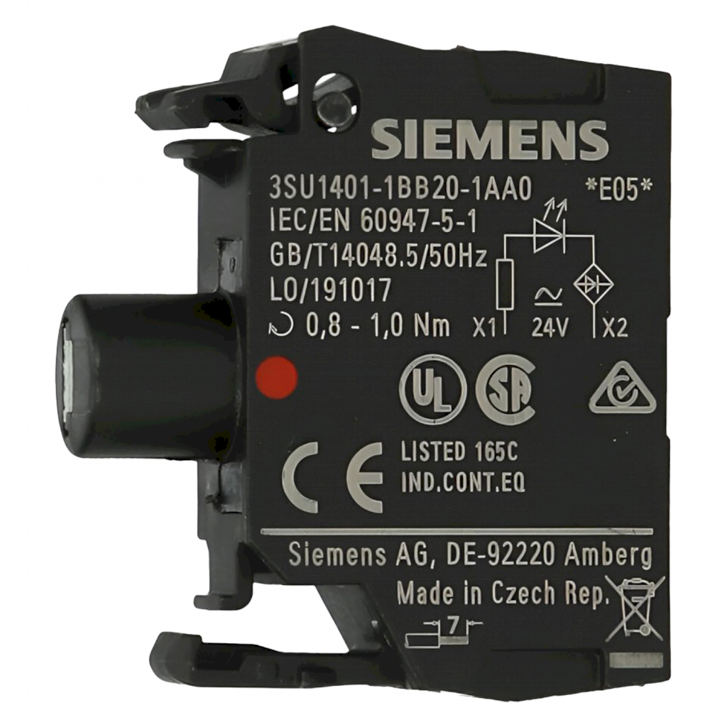 [23069] Bloque Led 3SU ACT C/Led 24VCC/CA Rojo Siemens