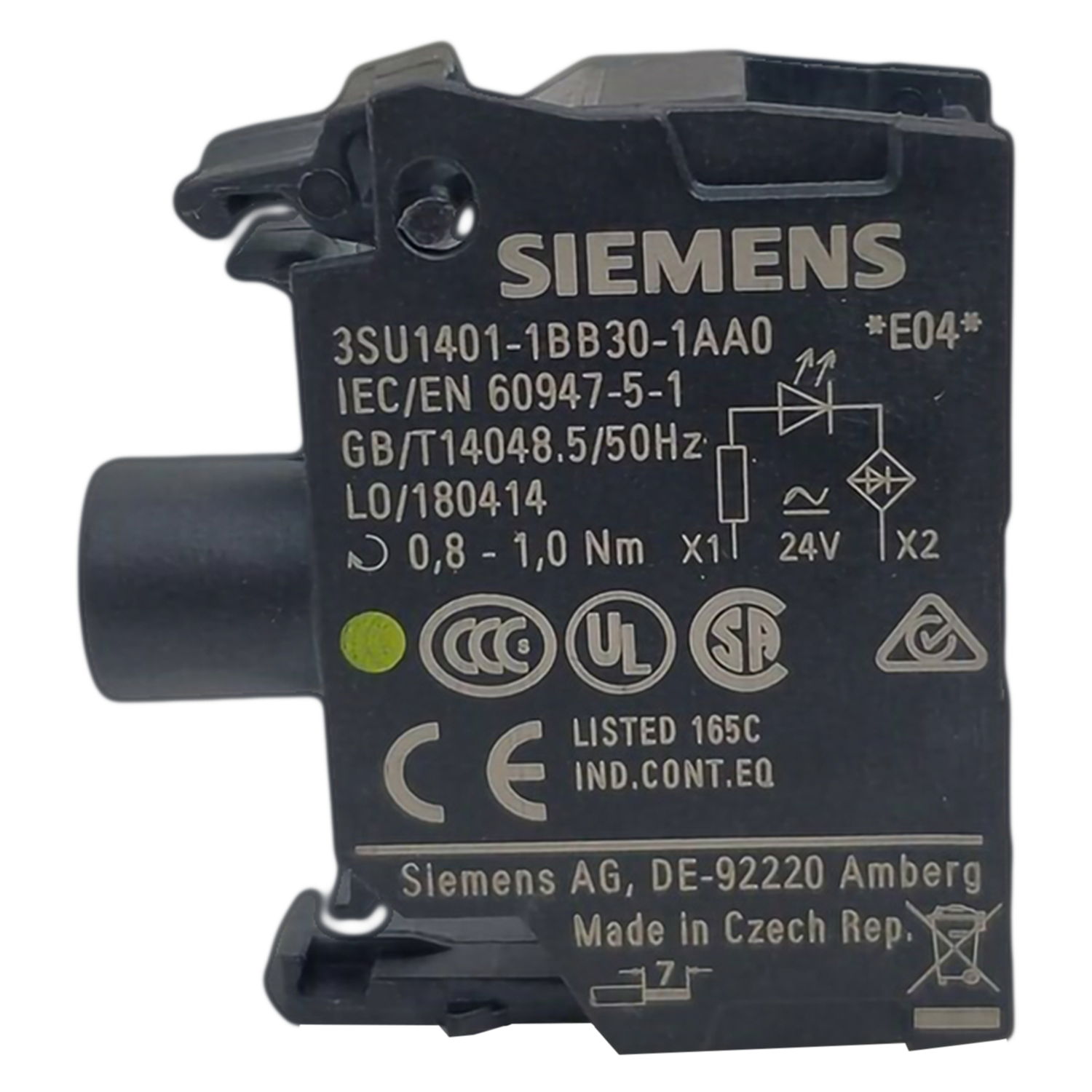 Bloque Led 3SU ACT C/Led 24VCC/CA Amarillo Siemens