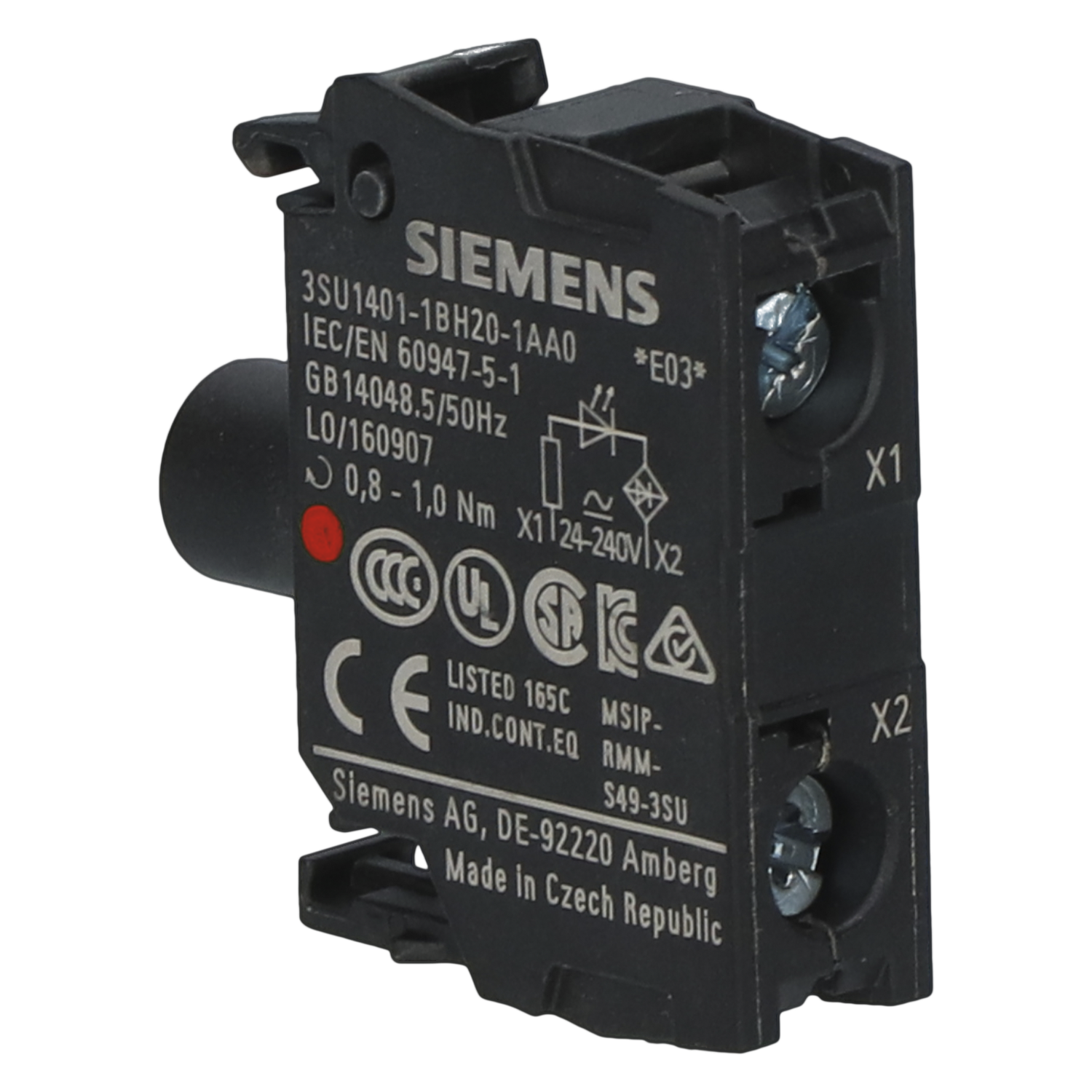 [24109] Bloque Led 3SU ACT C/Led 24-240VCC/CA Rojo Siemens