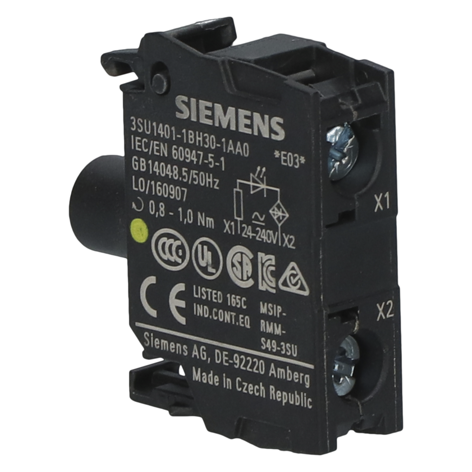 Bloque Led 3SU ACT C/Led 24-240VCC/CA Amarillo Siemens