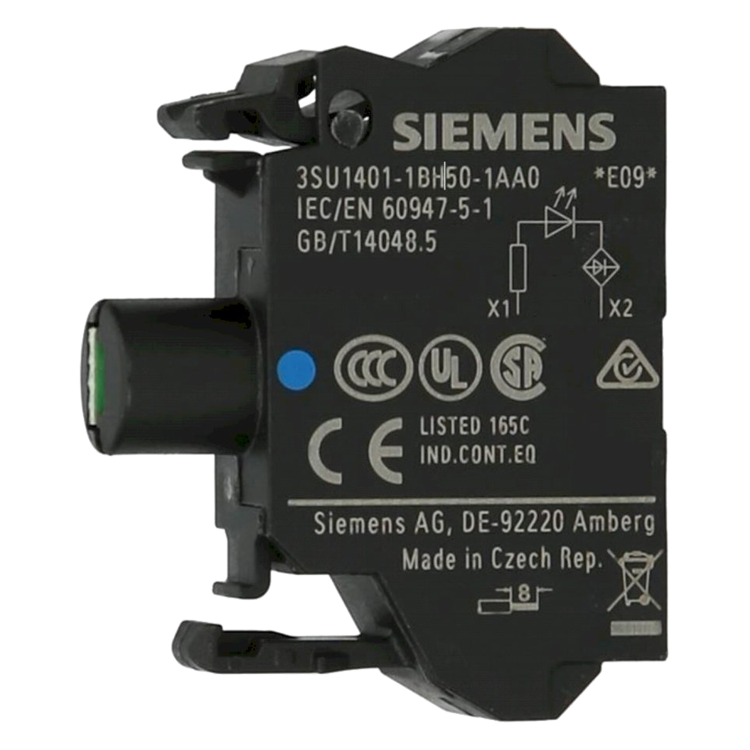 [24112] Bloque Led 3SU ACT C/Led 24-240VCC/CA Azul Siemens