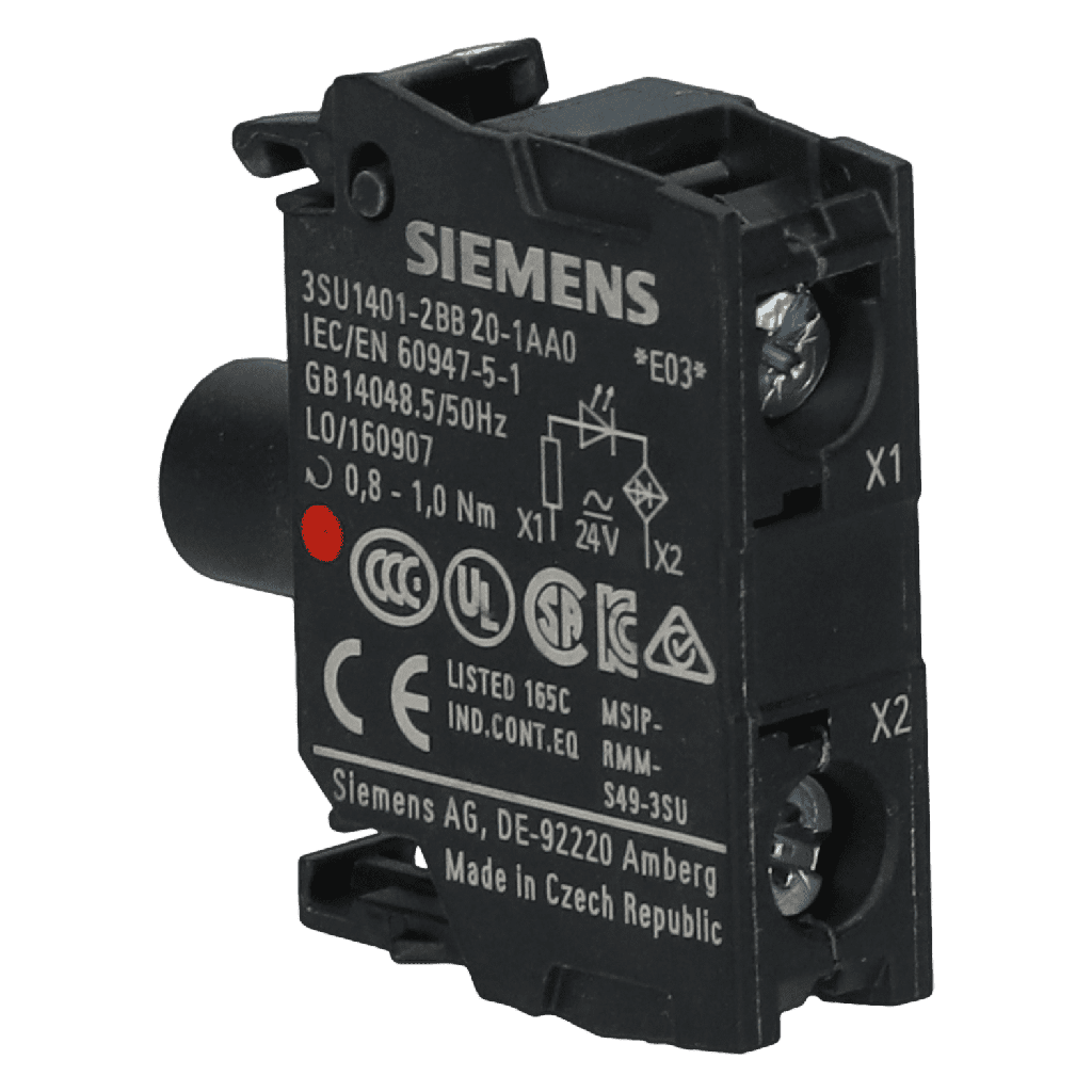 [26173] Bloque Led 3SU ACT P/Caja C/Led 24VCC/CA Rojo Siemens