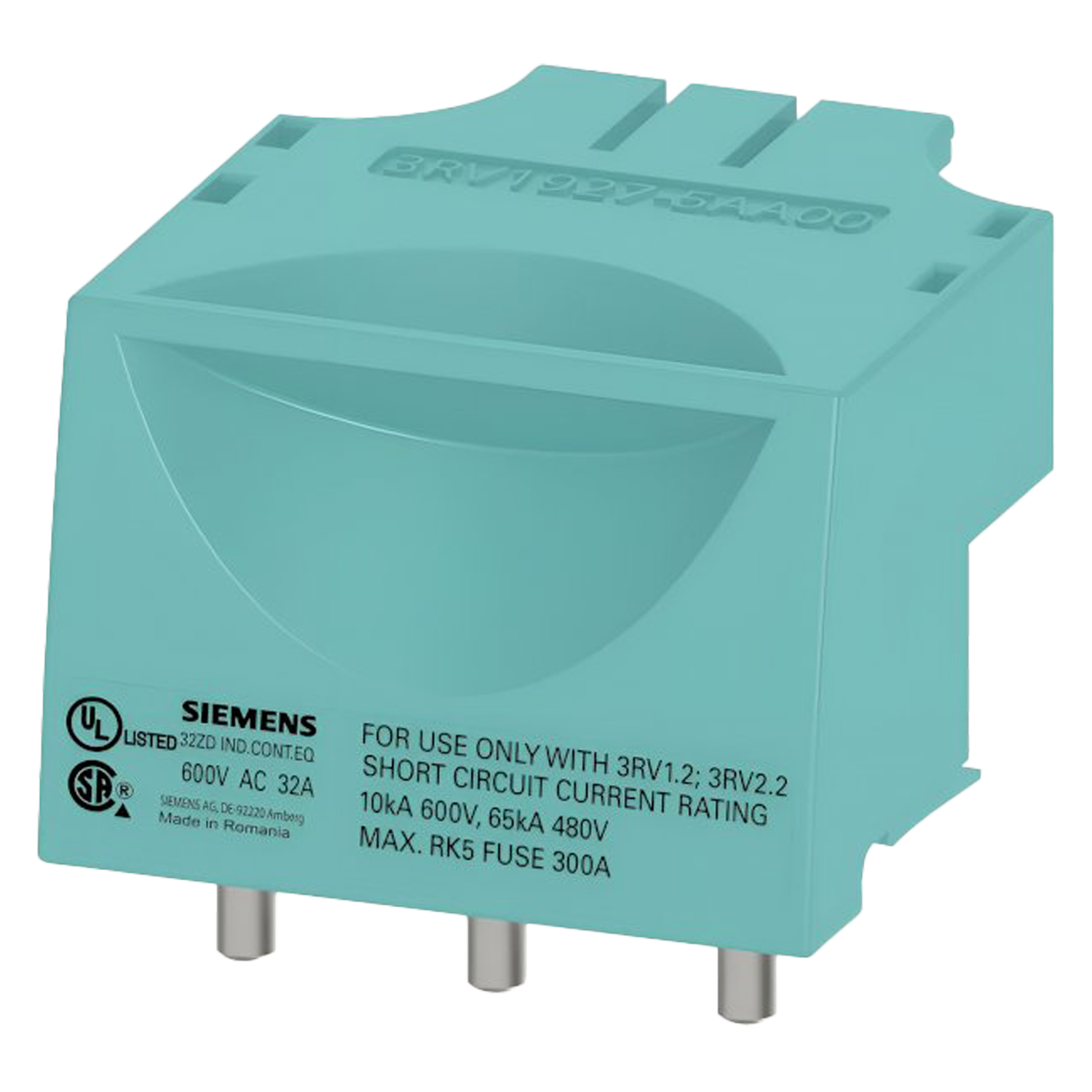 [25160] Conector Innovation a Tornillo P/3RV2 16A 600VCA Siemens