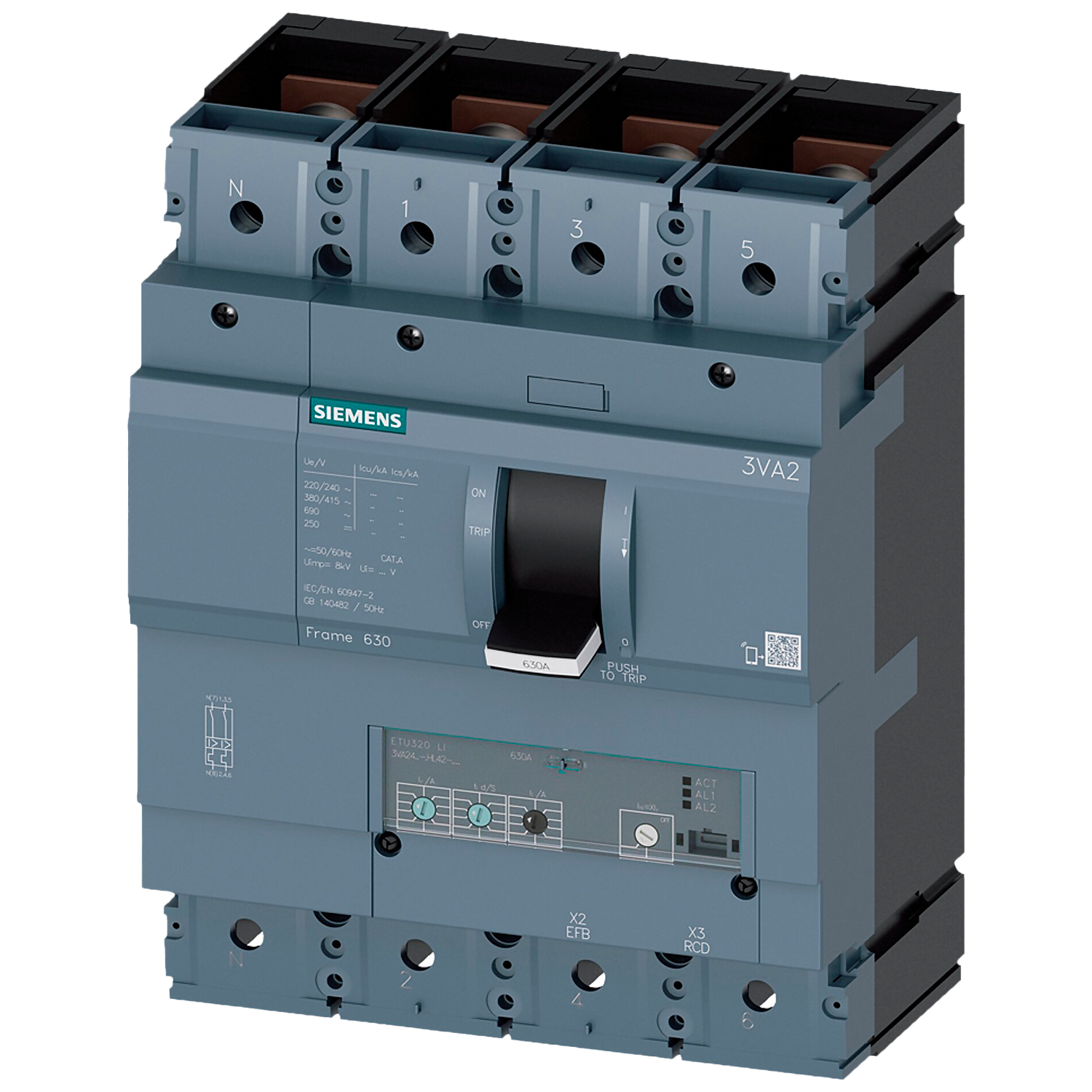 [17144] Interr. ETU320LI 4P 250A 690VCA Siemens
