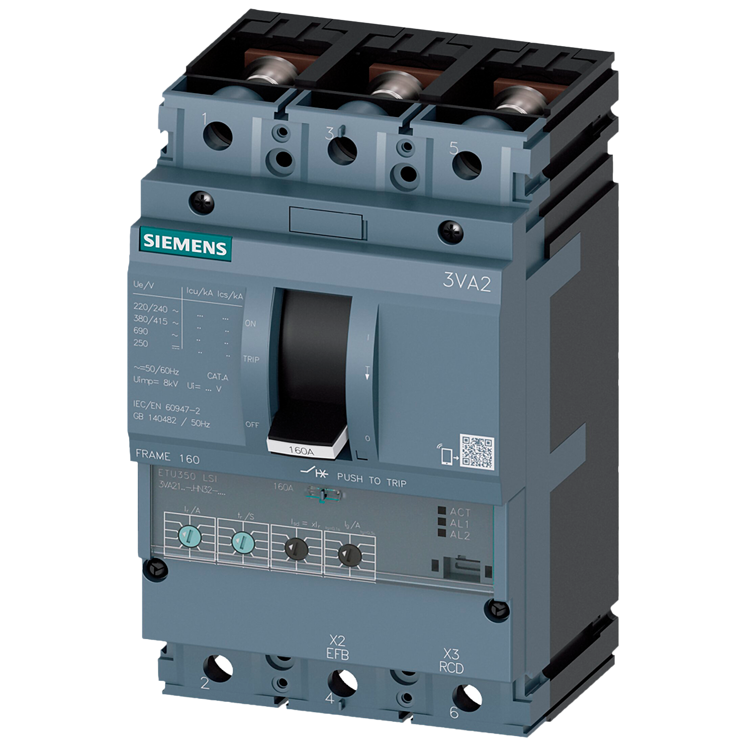 Interr. ETU350LSI 3P 250A 220/380VCA Siemens