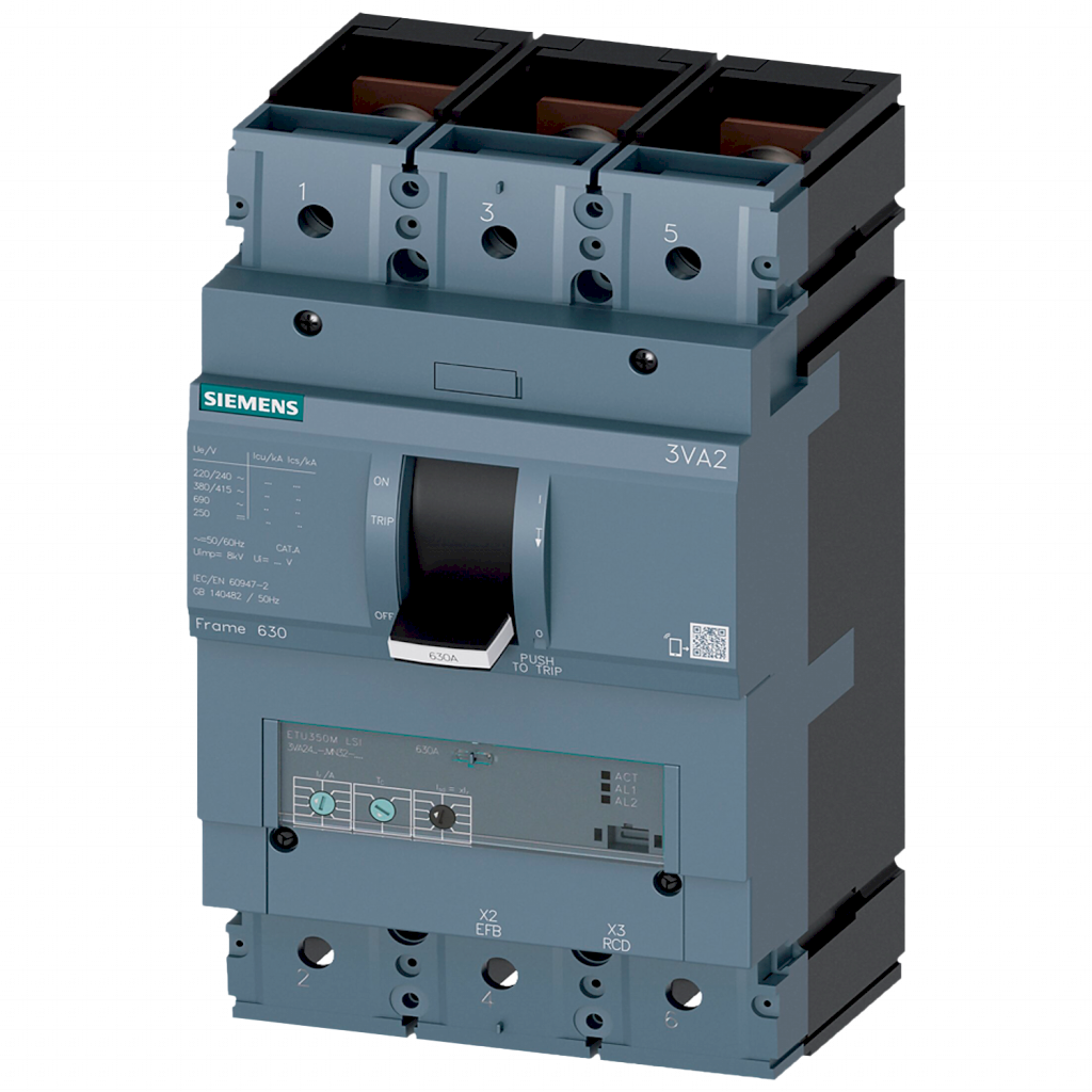 Interr. ETU320LI 3P 630A 220/380VCA Siemens