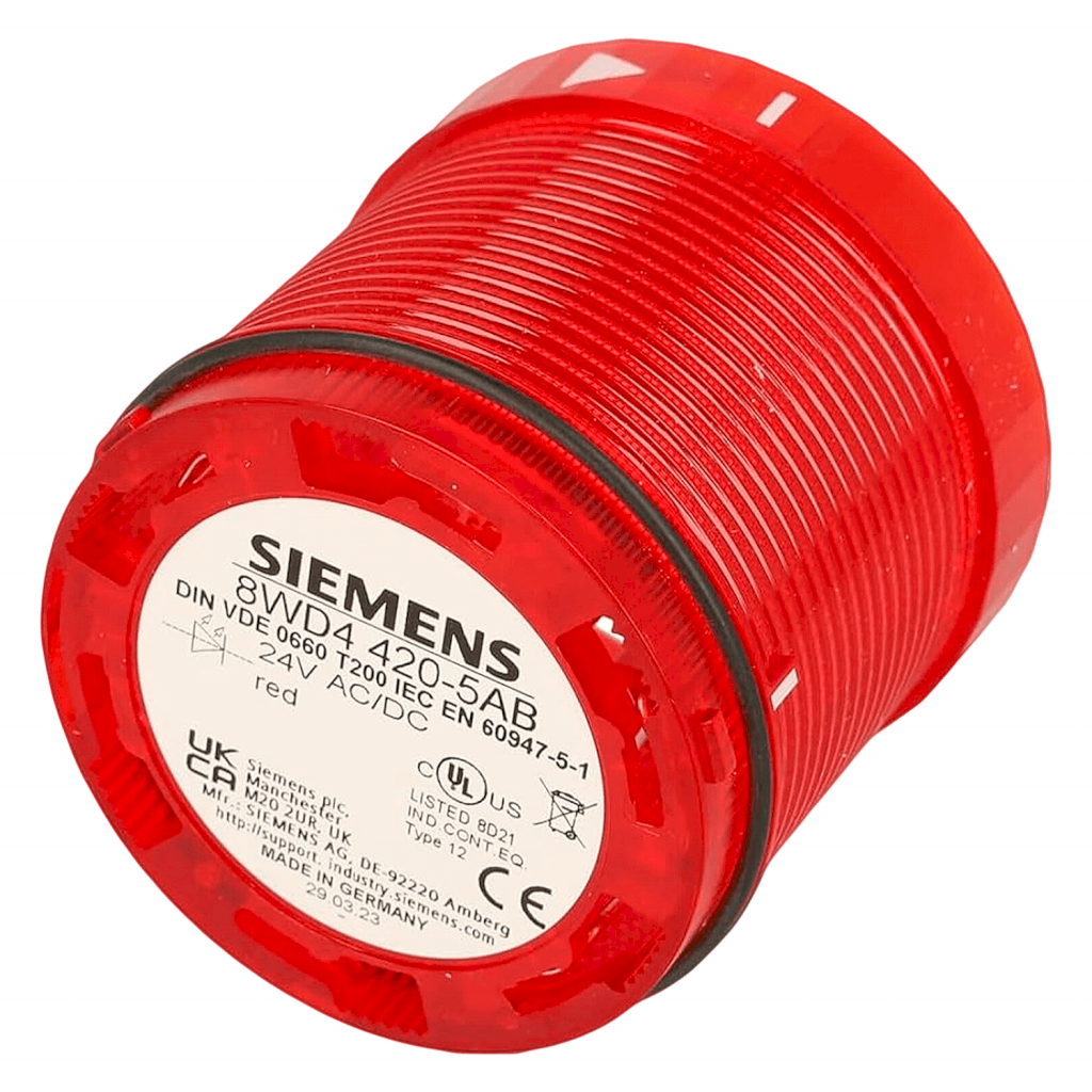 Elemento de Luz 24VCA/VCC Encastrable a Base o Elemento Luminoso Rojo Siemens