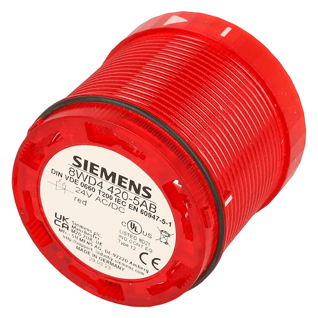 [4730] Elemento de Luz 24VCA/VCC Encastrable a Base o Elemento Luminoso Rojo Siemens