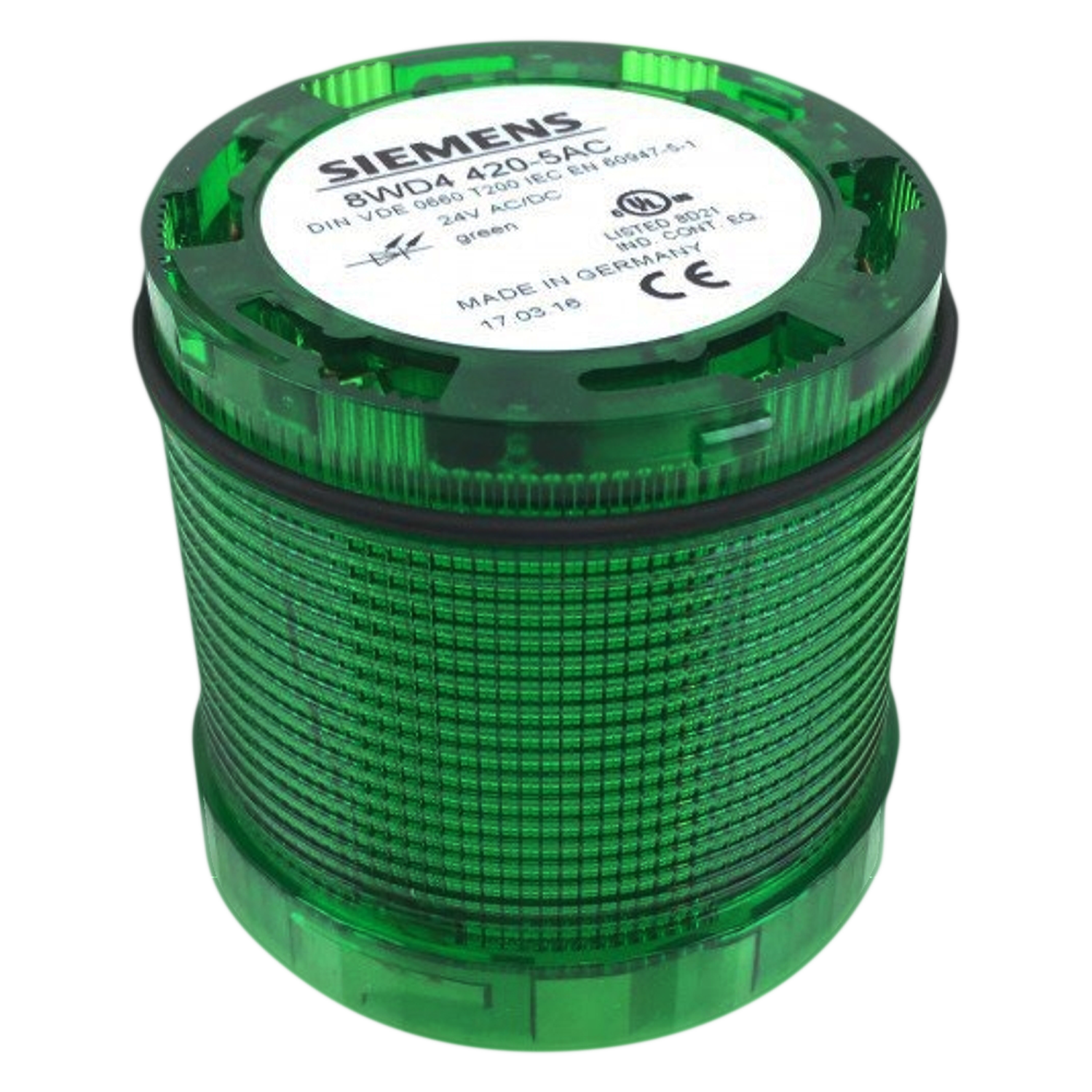 Elemento de Luz 24VCA/VCC Encastrable a Base o Elemento Luminoso Verde Siemens