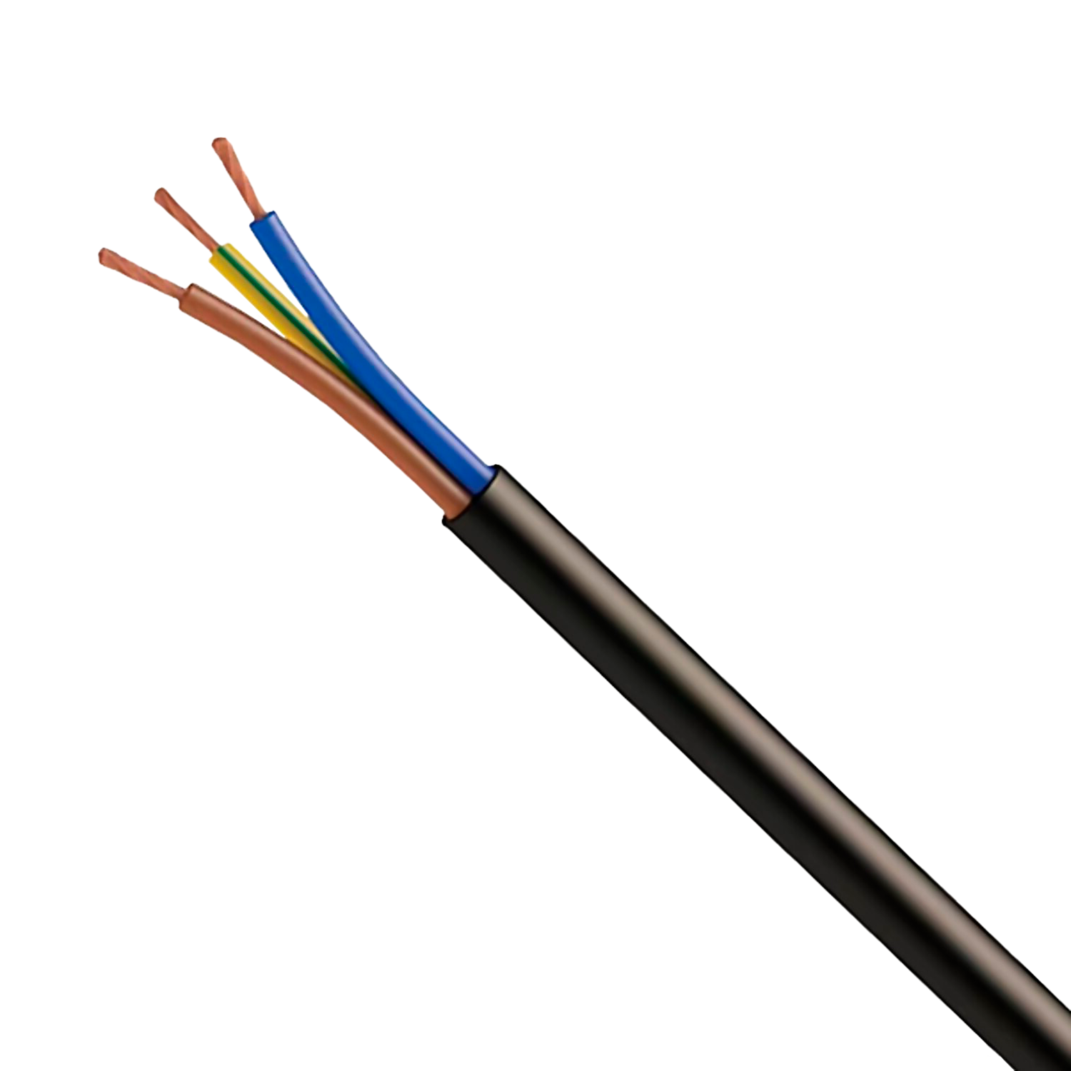 Cable Caucho Silicona 3x0,75mm2 7A 750V Negro Tecno Indusil
