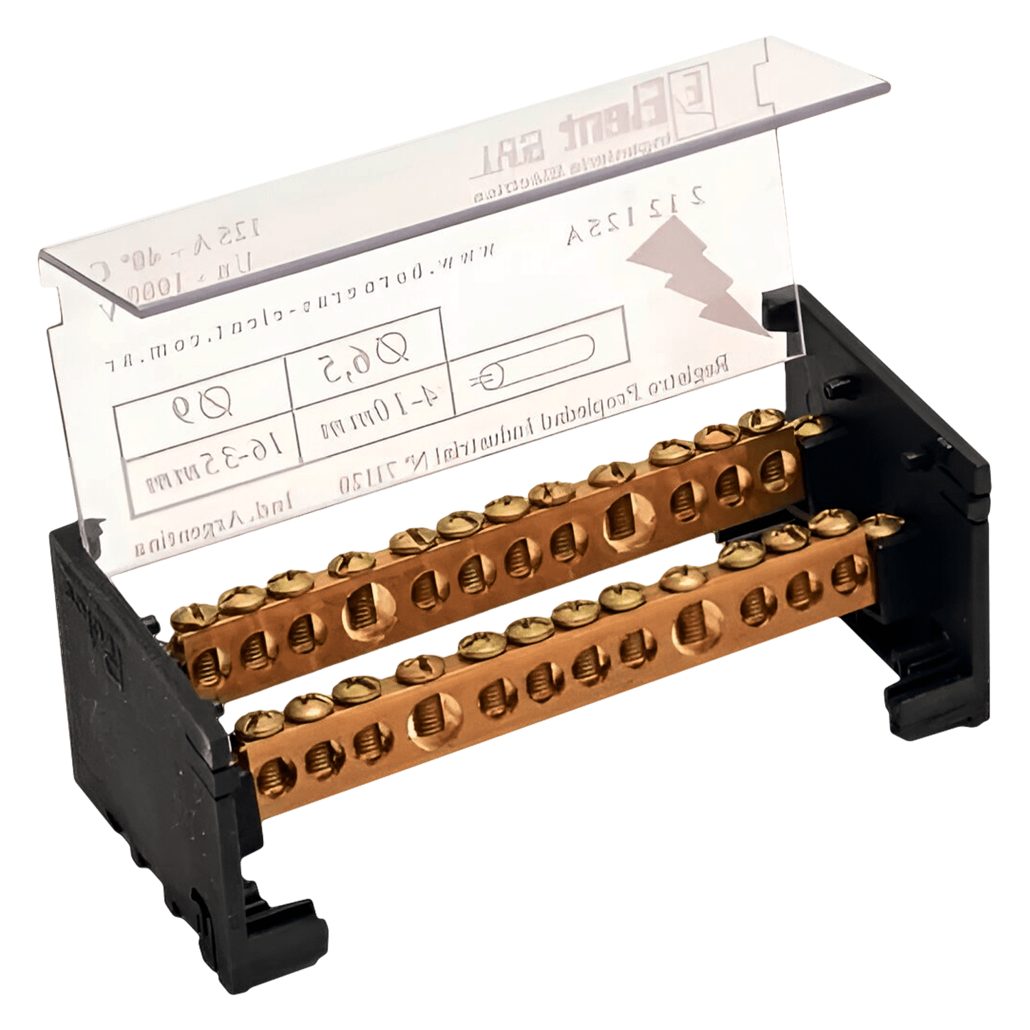 [13080] Repartidor Bipolar 12/125A C/Tapa Profesional Elent