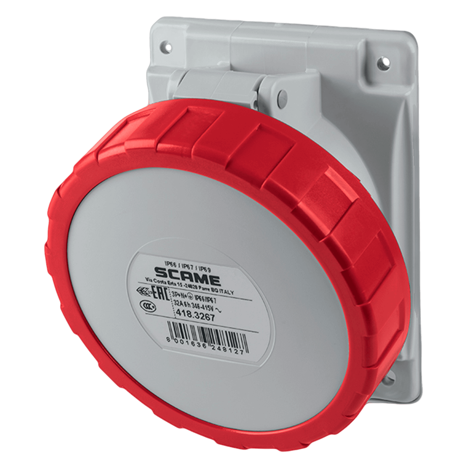 Toma Industrial Embutir 32A 5P 380V IP65 Scame