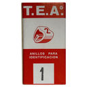 Anillos Identificadores Amarillo Número 1 Tea