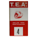 Anillos Identificadores Amarillo Número 4 Tea