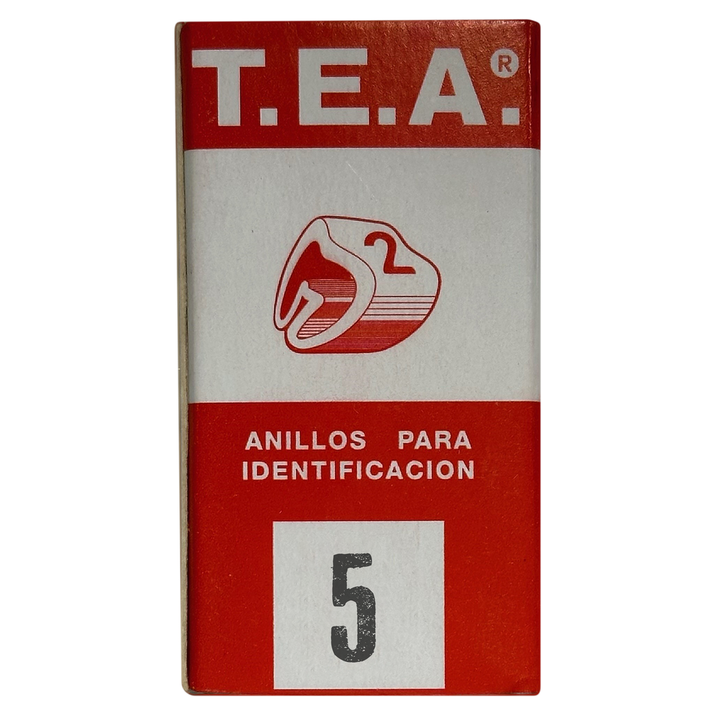 [14005] Anillos Identificadores Amarillo Número 5 Tea