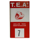 Anillos Identificadores Amarillo Número 7 Tea