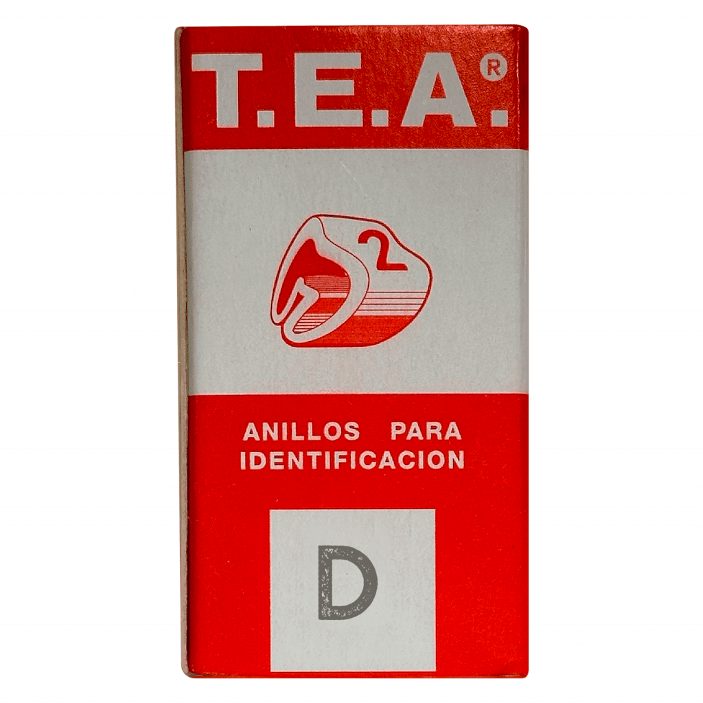 Anillos Identific. Amarillo Letra D Tea