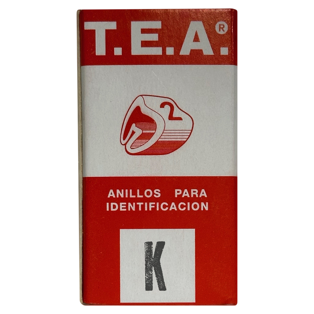 [14020] Anillos Identificadores Amarillo Letra K Tea
