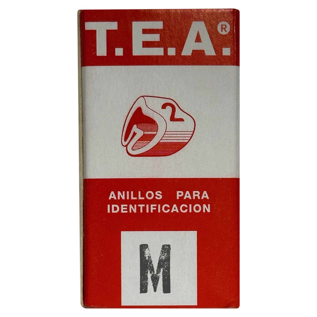 [14022] Anillos Identificadores Amarillo Letra M Tea