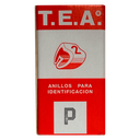 Anillos Identificadores Amarillo Letra P Tea