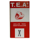 Anillos Identificadores Amarillo Letra X Tea