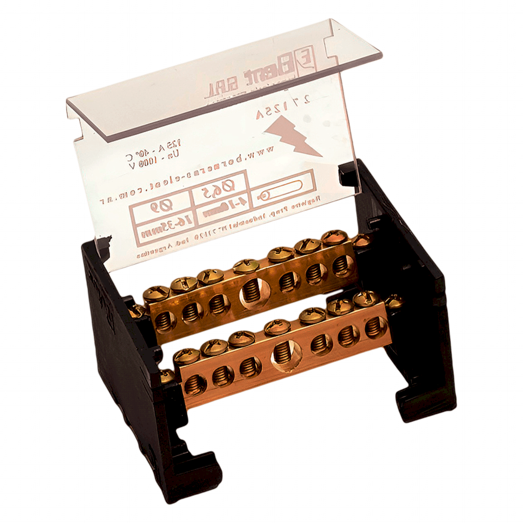 REPARTIDOR BIPOLAR 7/125 AMP. C/TAPA - STD - 2-7-125AS