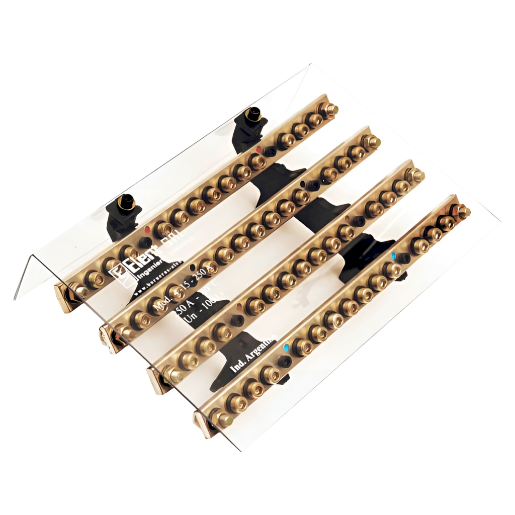 REPARTIDOR TETRAPOLAR 15/400 AMP. C/TAPA -PROF- 4-15-400AP