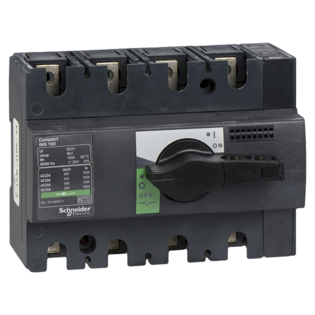 [15534] Seccionador Compact 4x160A 380VCA Maneta Giratoria Bajo Carga S/Fusible Schneider Electric