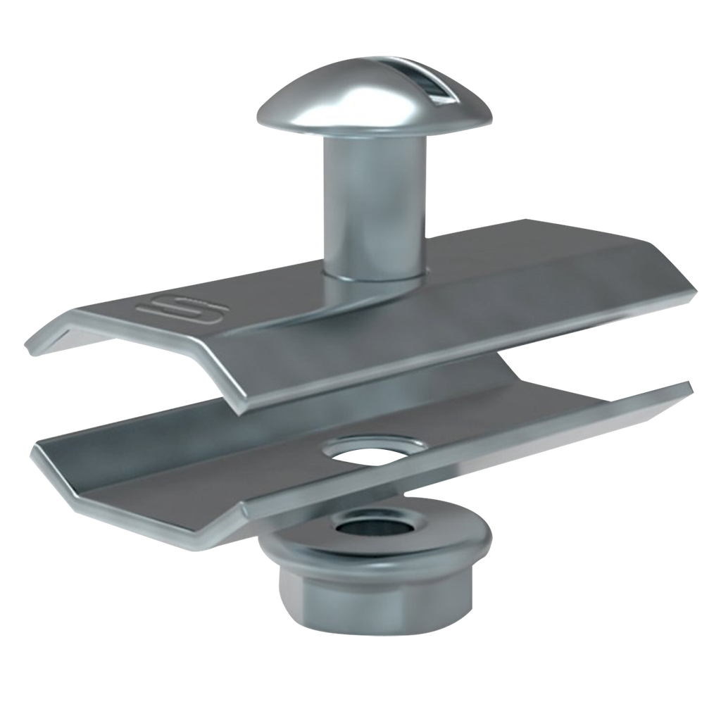 [15728] Union Base Zingrip P/Bandeja Alambre 50mm Ala 75mm Espesor 1,24mm Chapa Zincada Samet