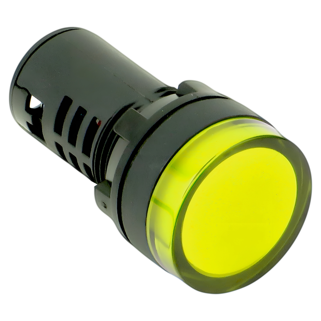 [16138] Ojo de Buey Plástico Multiled 220VCA 22mm Ambar Tea