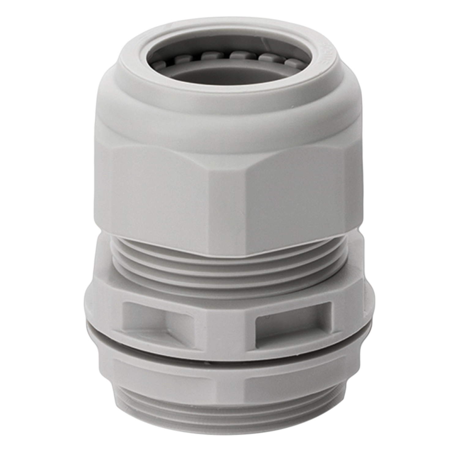 [18095] Prensacable Plástico Rosca M32x1,5 Gris Scame