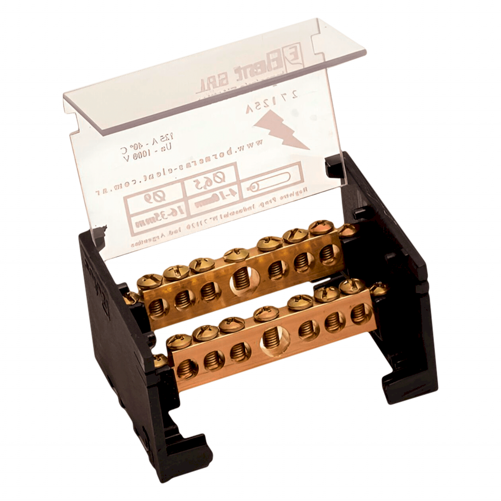 REPARTIDOR BIPOLAR 7/125 AMP. C/TAPA -PROF - 2-7-125AP