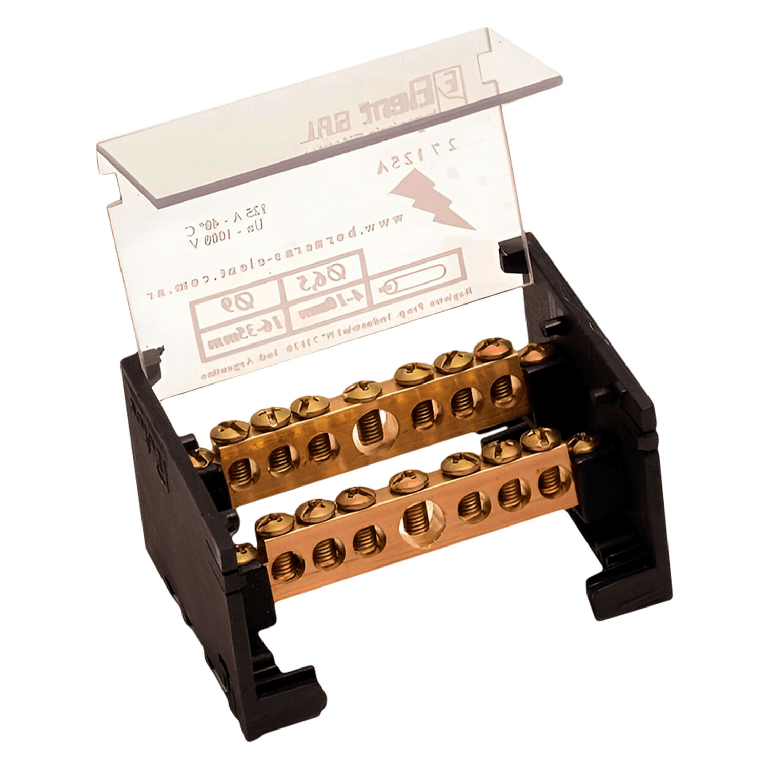 Repartidor Bipolar 7/125A C/Tapa Profesional Elent