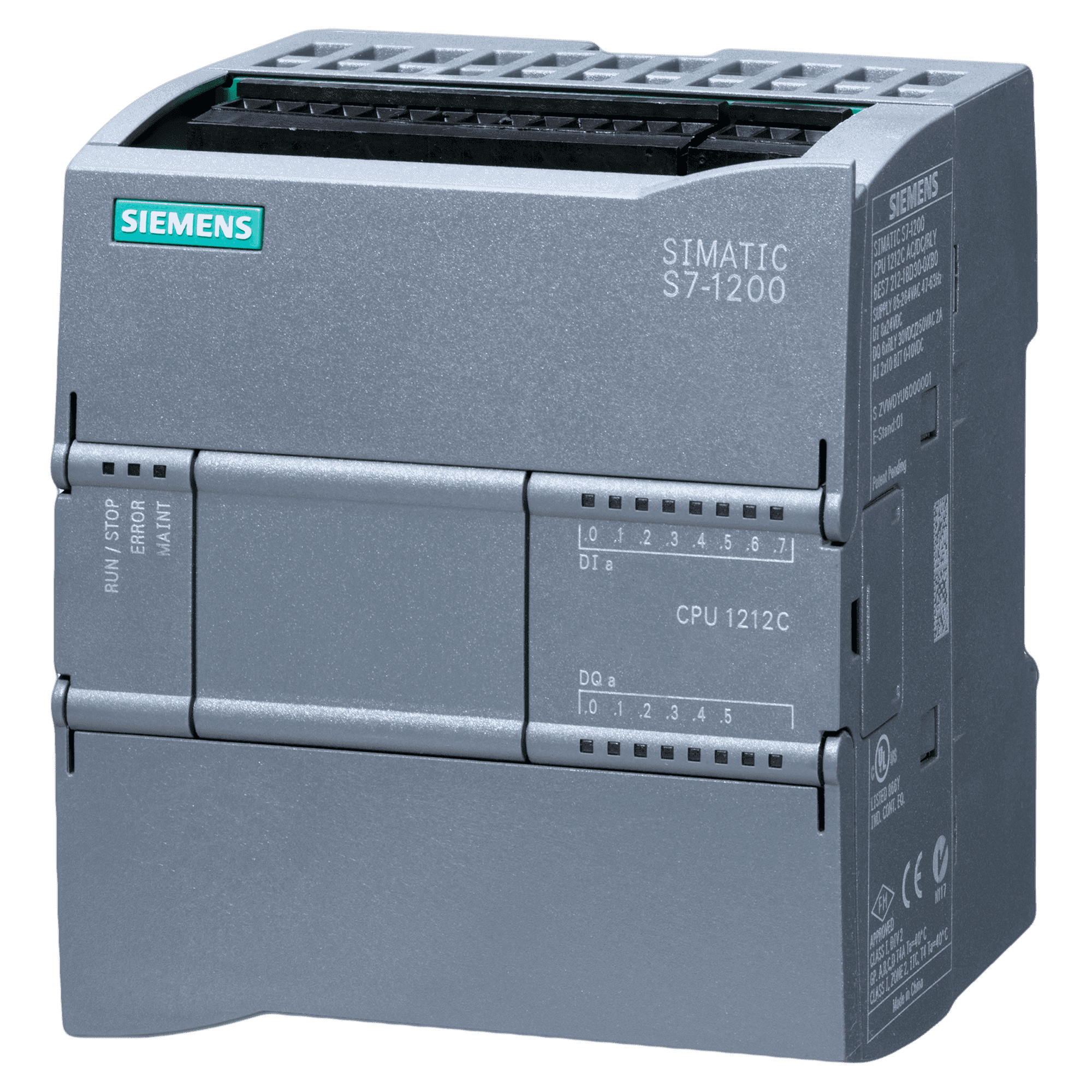 CPU 1212C DC/DC/DC (8DI/6DO/2AI) 1xPN Alim 24VCC Siemens