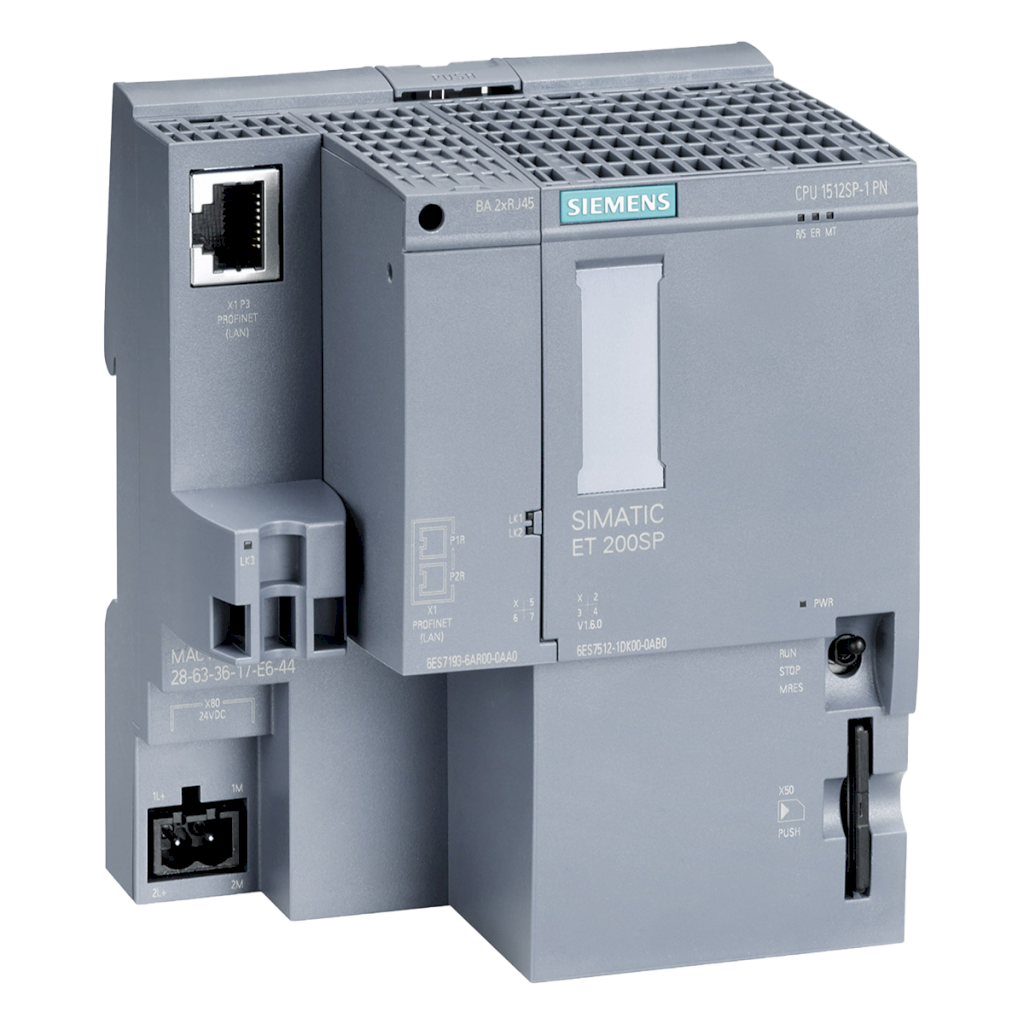 CPU ET200SP 1512SP-1PN 200KB/1MB 1xPN-S/Bus ADAP 24VCC Siemens