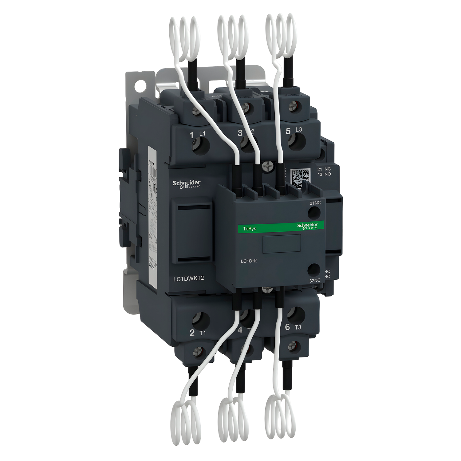 [22456] Contactor LC1D 3P 86,6A 220VCA 60kVAR 1NA+2NC Schneider Electric