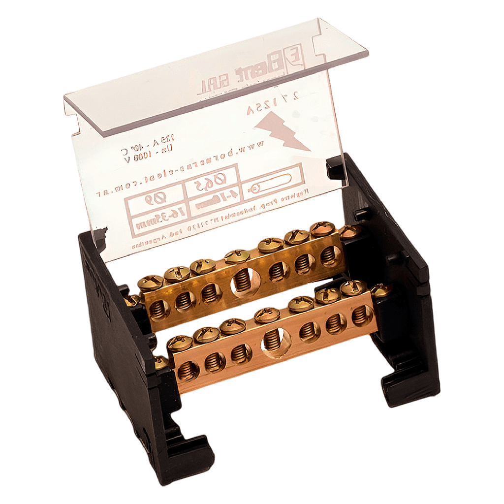 Repartidor Tetrapolar 10/250A C/Tapa Profesional Elent