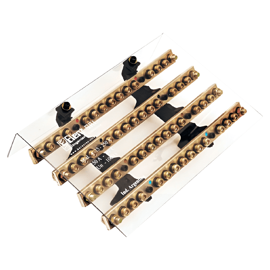 Repartidor Tetrapolar 15/250A C/Tapa Profesional Elent