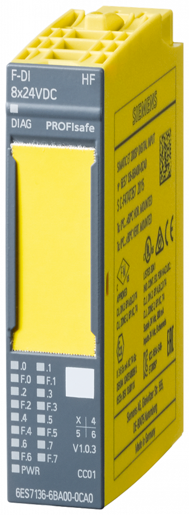 MODULO ET200SP-F 8DI 24VDC HF BASE A0 (x UNID) 6ES7136-6BA00-0CA0