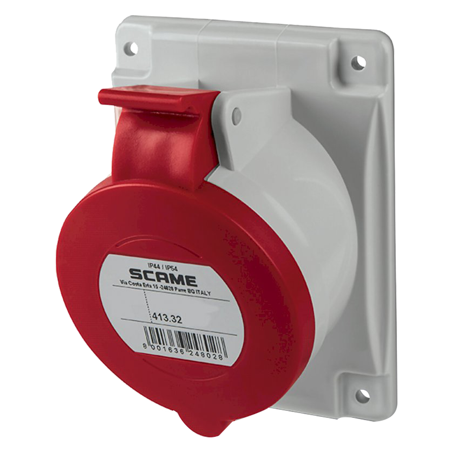 [23734] Toma Industrial Embutir 32A 4P 380V IP44 Scame