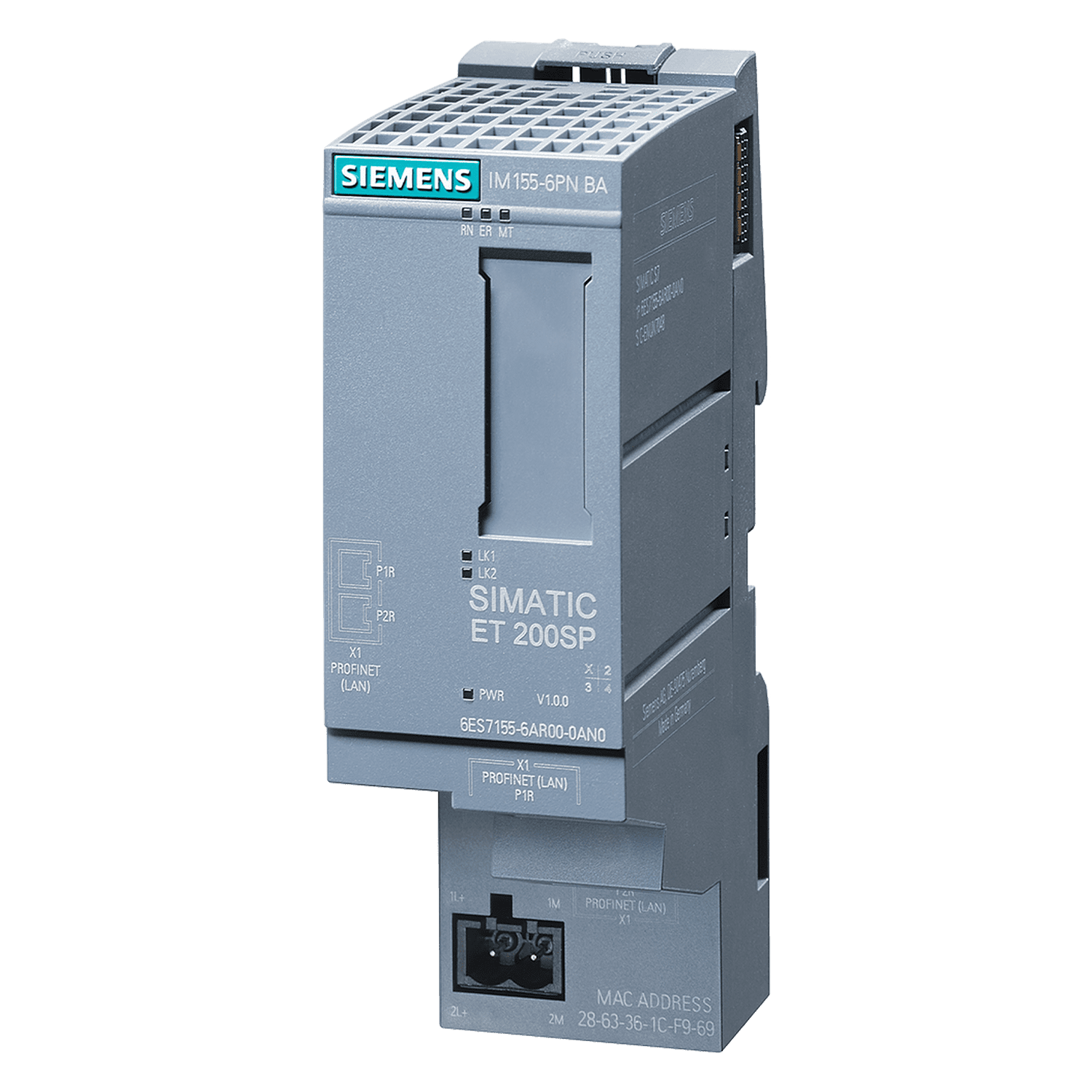 Módulo ET200SP 24VCC 2xRJ45 Profinet 12 Módulos Siemens