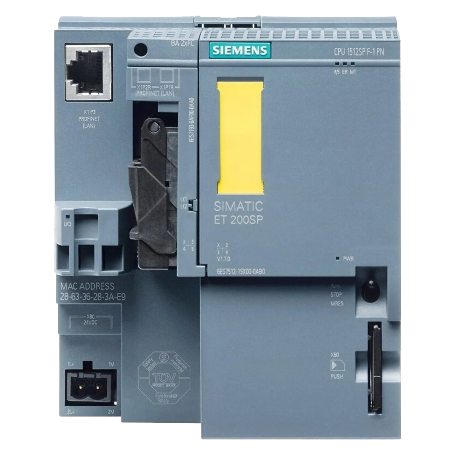 [24896] CPU ET200SP 1512SP-1PN 300KB/1MB 1xPN-S/Bus ADA 24VCC Siemens