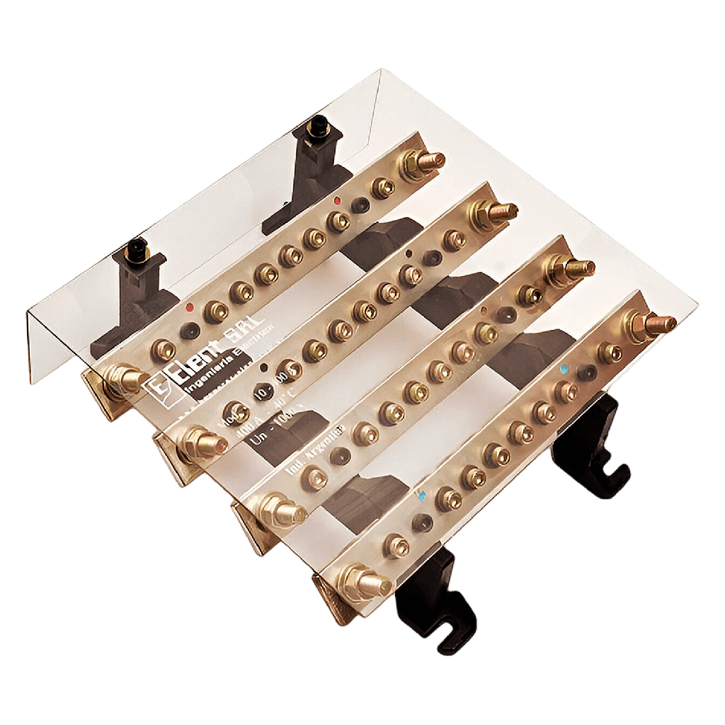 Repartidor Tetrapolar 10/400A C/Tapa Profesional Elent