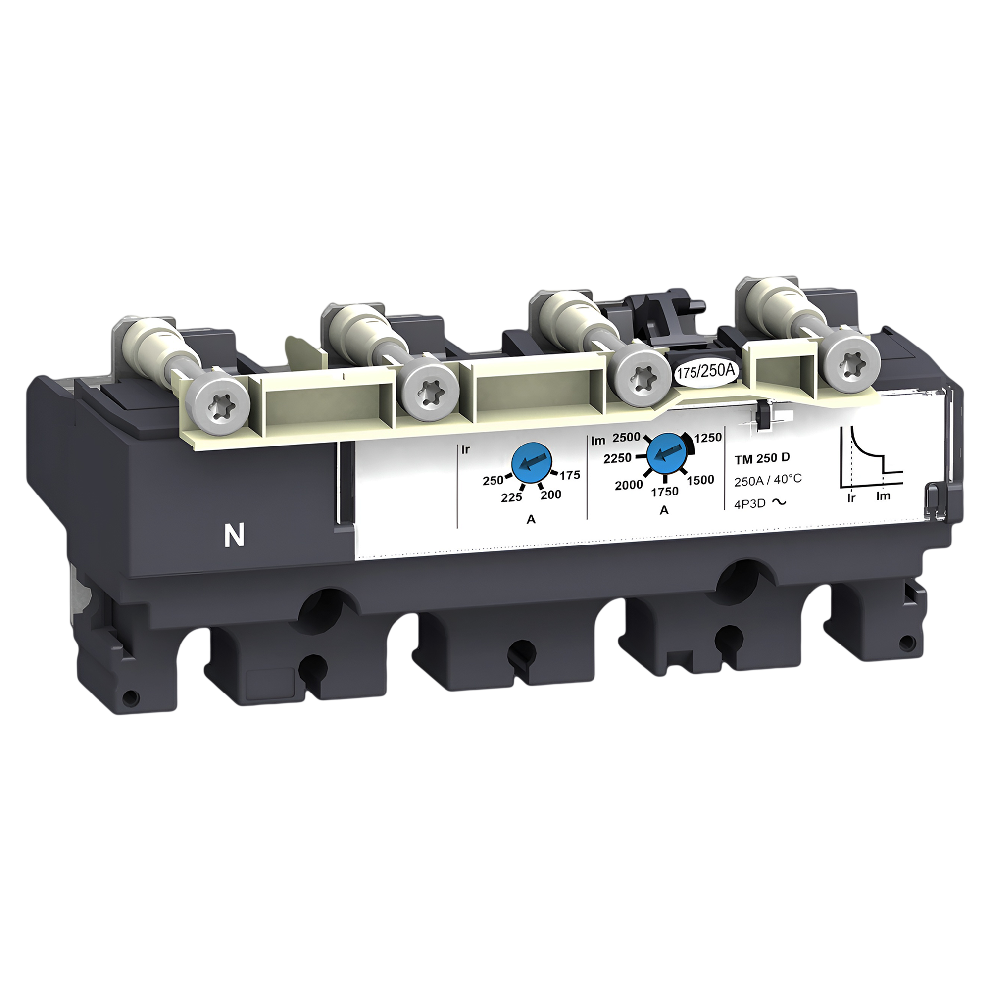 [30189] Relé Compact NSX(100 a 250) Unidad de Disparo Termomagnética Regulable Hasta 380VCA 100A Schneider Electric