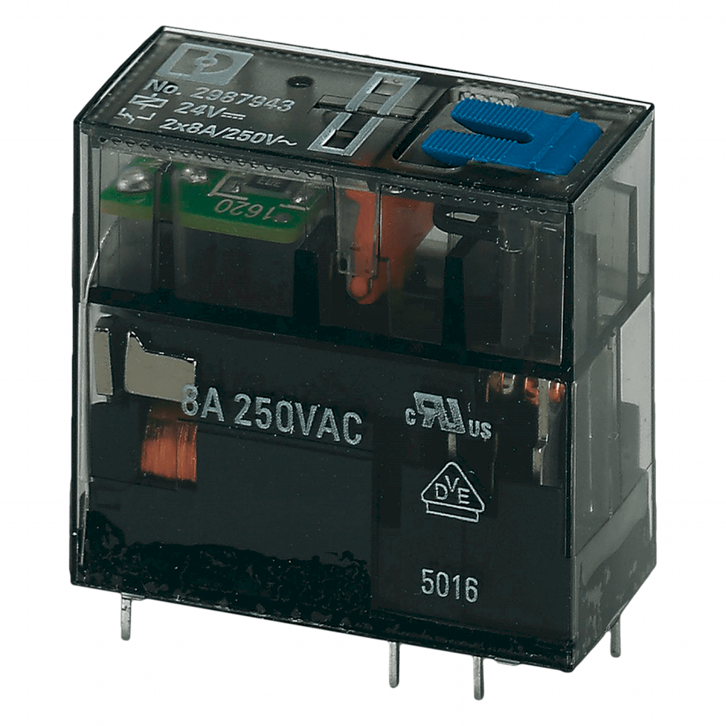 RELE MR DOBLE INVERSOR C/LED 24VCC 16AMP REL-MR- 24DC/21-21/MS